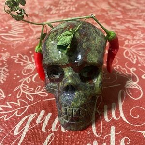 Dragon Blood Jasper Skull 1.32 pounds